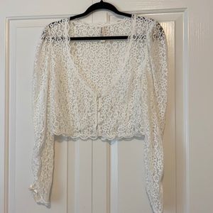 For Love & Lemons Lace button Cardigan long Sleeve